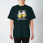 イラスト MONYAAT のBEER!BEER!BEER! A スタンダードTシャツ