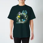 青いことり工房@徐行運転のbudgies green スタンダードTシャツ