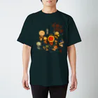 花日和 畳の太陽系音頭(白字) スタンダードTシャツ