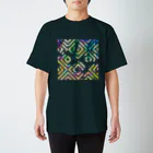 Channu's shopのColorful Watercolor (square)背面柄あり スタンダードTシャツ