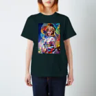 くろまる_AI/ColorMerry_AIのカラフル空間の女の子1 Regular Fit T-Shirt