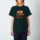 ruiruirのクリスマスプレゼントに埋もれる女性 スタンダードTシャツ