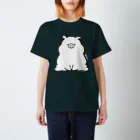 前髪ぱっつん◆SUZURI店の【両面】のんびり豚＜濃い色＞ スタンダードTシャツ