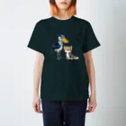 キクチミロのハシビロコウ&チベットスナギツネ 濃色 Regular Fit T-Shirt
