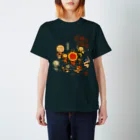 花日和 畳の太陽系音頭(白字) スタンダードTシャツ