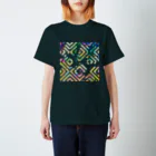 Channu's shopのColorful Watercolor (square)背面柄あり Regular Fit T-Shirt