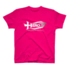 HEROバリアフリープロレスのHEROロゴピンク＆水色 スタンダードTシャツ