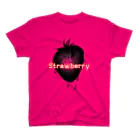 白鳥堂(しろとりどう)の黒鳥夜子作StrawberryTシャツ Regular Fit T-Shirt