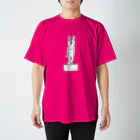 ノートのはじっこの箱に立つウサギ スタンダードTシャツ