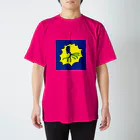 ブッダマシーンの信号機イヤホンタコ（ブルー） スタンダードTシャツ