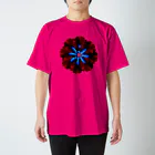 ミルエルのベタの花ブルーレッド スタンダードTシャツ