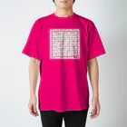 charlolのCharlieカラフル背景ホワイト スタンダードTシャツ