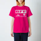 ジュニアサッカーサポーターの「ずっと友だち」白 Regular Fit T-Shirt