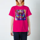 💖宇宙整体♪🌈♪こころからだチャンネル♪💖のcosmicmeditation rainbow  wing スタンダードTシャツ