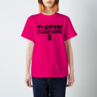2BRO. 公式グッズストアの黒「I LOVE GAME」濃色Tシャツ Regular Fit T-Shirt