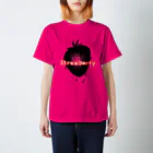 白鳥堂(しろとりどう)の黒鳥夜子作StrawberryTシャツ スタンダードTシャツ