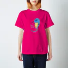 Zipply × Hachucliの癒しのブルーゲッコー スタンダードTシャツ