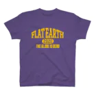 Mappila SHOPのカレッジ風(ミシガンカラー)　フラットアース FLATEARTH Regular Fit T-Shirt