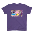 水草のキュビズム猫マン スタンダードTシャツ