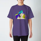 八咫烏帽子の鳥小屋のカラフルロング Regular Fit T-Shirt