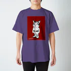 ニャジロウショップSUZURI店のガタゴロウ画伯ニャジロウ　秋色 Regular Fit T-Shirt