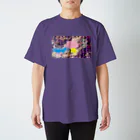 水草のキュビズム猫マン Regular Fit T-Shirt