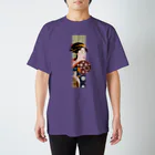 陽気絵屋(Yo-U-Ki-e, ya)-POP浮世絵のYo-U-Ki-e「高島おひさ」縦型Tシャツ【浮世絵】 スタンダードTシャツ