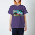 MistyStarkの赤いコルベットと海辺の家　－　red corvette and seaside house　－ スタンダードTシャツ