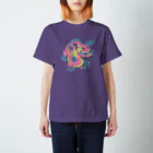 メイドイン極楽スズリ店の龍チャイナピンク Regular Fit T-Shirt