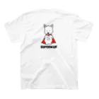 白い犬のハクのSUPERWAN スタンダードTシャツの裏面