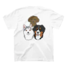 ささみ牧場のcafe mof 🐾 顔メインver. スタンダードTシャツの裏面