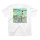 Yuhki | おばけのゆうき 公式オンラインショップ　【ちぎり絵・貼り絵のTシャツ・パーカー・スマホケース・バッグ・日用品・雑貨・文具・ドッグTシャツなど販売中】の海と赤ビキニの女(ちぎり絵) スタンダードTシャツの裏面