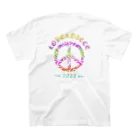 薈.collectionのLove＆peaceシリーズRainbowcolorバージョン スタンダードTシャツの裏面