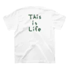 Yuu.Tの『 This is Life』一言つぶやきシリーズ スタンダードTシャツの裏面