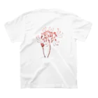 紫胡蝶の彼岸花　Re（背面） スタンダードTシャツの裏面