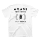 原ハブ屋【SUZURI店】のアマミマルバネクワガタ AMAMI TWILIGHT ZONE（T-GO） スタンダードTシャツの裏面