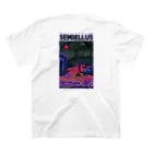 Shameful-DadのSEMIELLUS blue Regular Fit T-Shirtの裏面