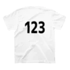 野球Tシャツ倶楽部（文字デザイン）の育成選手（背番号123） スタンダードTシャツの裏面