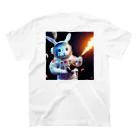 spaceinudogのspace usagi rabbit3 Regular Fit T-Shirtの裏面