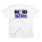 リジット・モータースポーツのRIGID-TETRX透過ロゴ紺 スタンダードTシャツの裏面