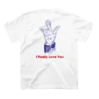 SHIGEのIREALLYLOVEYOU スタンダードTシャツの裏面