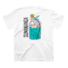 sumanandaのSUMANANDA公式　a left-handed batter in the flower vase Regular Fit T-Shirtの裏面