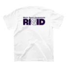 リジット・モータースポーツのRIGID紺 スタンダードTシャツの裏面