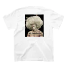 おやさい妖精さんの お店🌱のカリフラワー先生　バックプリント Regular Fit T-Shirtの裏面