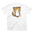 MarchenCatののほほんネコさん【まいぽん】 Regular Fit T-Shirtの裏面