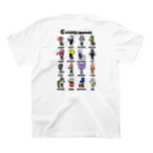 Darumaだるま🔥🇯🇵NFTクリエイターのCOVERED HEROES スタンダードTシャツの裏面