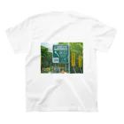 nexco大好き人の東名高速道路小牧ICの道路標識 スタンダードTシャツの裏面