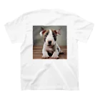 Kybeleのテリアのかわいい子犬のグッズ Regular Fit T-Shirtの裏面