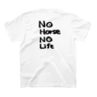 ByoutekiのNo Horse, No Life スタンダードTシャツの裏面