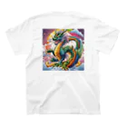 Ryu76 shopの虹龍 Regular Fit T-Shirtの裏面